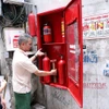 Hộp chữa cháy công cộng tại ngõ 92 đường Nguyễn Khánh Toàn. (Ảnh: Tuấn Anh/TTXVN)