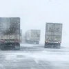 Xa lộ Liên tiểu bang 80 đi về hướng Đông đã bị đóng cửa tại York, bang Nebraska trong suốt ngày 25/12 do tuyết rơi dày. (Ảnh: CNN)