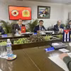 Đoàn đại biểu cấp cao Bộ Công an do Thiếu tướng Nguyễn Văn Long, Ủy viên Đảng ủy Công an Trung ương, Thứ trưởng Bộ Công an dẫn đầu, hội đàm với Ủy viên Bộ Chính trị, Bộ trưởng Nội vụ Cuba, Trung tướng Lázaro Alberto Álvarez Casas. Ảnh: Mai Phương/TTXVN)