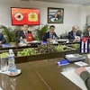 Đoàn đại biểu cấp cao Bộ Công an do Thiếu tướng Nguyễn Văn Long, Ủy viên Đảng ủy Công an Trung ương, Thứ trưởng Bộ Công an dẫn đầu, hội đàm với Ủy viên Bộ Chính trị, Bộ trưởng Nội vụ Cuba, Trung tướng Lázaro Alberto Álvarez Casas. Ảnh: Mai Phương/TTXVN)