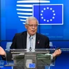 Đại diện cấp cao phụ trách chính sách an ninh và đối ngoại của Liên minh châu Âu (EU) Josep Borrell phát biểu trong một cuộc họp báo tại Brussels, Bỉ. (Ảnh: AFP/ TTXVN)