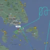 Đường bay của chuyến bay Scoot TR16 khi trở về Singapore ngày 12/10/2023.
