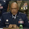 Tướng Anthony Cotton, chỉ huy Bộ Tư lệnh Chiến lược Mỹ tại phiên điều trần của ủy ban quân vụ Thượng viện tại Washington ngày 9/3. (Nguồn: Yonhap)