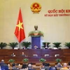Phó Chủ tịch Quốc hội Nguyễn Đức Hải điều hành phiên họp. (Ảnh: Văn Điệp/TTXVN)