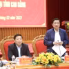 Trưởng Ban Nội chính Trung ương Phan Đình Trạc phát biểu. (Ảnh: Chu Hiệu/TTXVN)