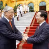 Chủ tịch nước Võ Văn Thưởng và Tổng thống Kazakhstan Kassym-Jomart Tokayev. (Ảnh: Thống Nhất/TTXVN)
