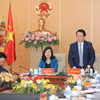 Bí thư Trung ương Đảng, Trưởng Ban Tuyên giáo Trung ương Nguyễn Trọng Nghĩa phát biểu. (Ảnh: Thanh Tùng/TTXVN)