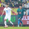 Hai đội bóng đang có phong độ cao tại V-League 2023/24 là Thép Xanh Nam Định (áo trắng) và LPBank Hoàng Anh Gia Lai sẽ có trận 'quyết đấu' ở vòng 18. (Ảnh: VPF)