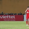 Thể Công-Viettel sẽ không có sự phục vụ của tiền vệ Jaha (số 7) sau khi cầu thủ này nhận thẻ đỏ ở trận đấu gặp Bình Định tại vòng 18 vừa qua. (Ảnh: Việt Anh/Vietnam+)