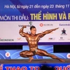Phần trình diễn của vận động viên ở hạng cân 80kg. (Ảnh: Trọng Đạt/TTXVN)