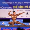 Phần trình diễn của vận động viên ở hạng cân 80kg. (Ảnh: Trọng Đạt/TTXVN)