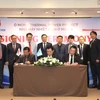 Đai diện Petrovietnam và liên danh Marubeni - WTO ký kết thỏa thuận khung hợp đồng bán khí Lô B. (Ảnh: PV/Vietnam+)