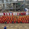 PTSC Quảng Ngãi tổ chức Lễ phát động phong trào thi đua về đích cho Dự án Bảo dưỡng tổng thể Nhà máy Lọc dầu Nghi Sơn. (Ảnh: Đức Duy/Vietnam+)