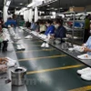 Doanh nghiệp da giày ứng dụng công nghệ mới để đẩy mạnh xuất khẩu. (Ảnh: Đức Duy/Vietnam+)