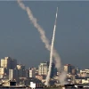 Rocket được phóng sang lãnh thổ Israel ngày 12/5/2023. (Ảnh: IRNA/TTXVN)