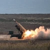 Hệ thống tên lửa phòng không Patriot trong cuộc diễn tập quân sự ở Constanta, Romania ngày 15/11/2023. (Ảnh: AFP/TTXVN)