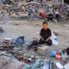 Người dân Palestine sống cảnh màn trời chiếu đất tại Dải Gaza khi xung đột Israel-Hamas tiếp diễn, ngày 7/1/2024. (Ảnh: THX/TTXVN)