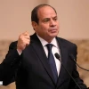 Tổng thống Ai Cập Abdel-Fattah El-Sisi phát biểu trong cuộc họp báo ở Cairo ngày 25/10/2023. (Ảnh: AFP/TTXVN)