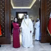 Phó Chủ tịch nước Võ Thị Ánh Xuân với Chủ tịch Quốc hội Qatar Hassan bin Abdullah Al-Ghanim. (Ảnh: Lâm Khánh/TTXVN)