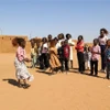 Trẻ em tại làng Wad al-Bashir, cách thành phố Omdurman của Sudan 20km về phía Tây. (Ảnh: AFP/TTXVN)