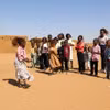 Trẻ em tại làng Wad al-Bashir, cách thành phố Omdurman của Sudan 20km về phía Tây. (Ảnh: AFP/TTXVN)