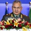 Bộ trưởng Quốc phòng Nga Sergei Shoigu phát biểu tại Diễn đàn Hương Sơn ở Bắc Kinh, Trung Quốc ngày ngày 30/10/2023. (Ảnh: AFP/TTXVN)