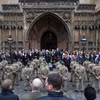 Thủ tướng Anh Boris Johnson phát biểu tại một sự kiện của quân đội Anh. (Nguồn: Reuters) 