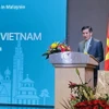 Đại sứ Việt Nam tại Malaysia Đinh Ngọc Linh phát biểu tại buổi lễ. (Ảnh: Thành Trung/TTXVN)