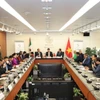 Quang cảnh cuộc hội kiến giữa Phó Chủ tịch Quốc hội Trần Quang Phương với Lãnh đạo Thượng viện Mexico. (Ảnh: Phi Hùng/TTXVN)