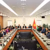 Quang cảnh cuộc hội kiến giữa Phó Chủ tịch Quốc hội Trần Quang Phương với Lãnh đạo Thượng viện Mexico. (Ảnh: Phi Hùng/TTXVN)