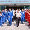 Thủ tướng Phạm Minh Chính thăm Nhà máy Lọc hóa dầu Nghi Sơn. (Ảnh: Dương Giang/TTXVN)
