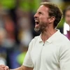 Niềm vui của ông Gareth Southgate, huấn luyện viên đội tuyển Anh, sau khi đội nhà giành thắng lợi 2-1 trước Hà Lan. (Ảnh: THX/TTXVN)