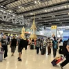 Sân bay Suvarnabhumi tấp nập khách qua lại sáng 9/3/2024. (Ảnh Đỗ Sinh/TTXVN)