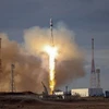 Tàu vũ trụ Soyuz của Nga được phóng từ sân bay vũ trụ Baikonur ở Kazakhstan ngày 23/3/2024. (Ảnh: AFP/TTXVN)