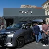 Mẫu xe điện của BYD tại Triển lãm Ôtô Quốc tế ở Munich, Đức ngày 8/9/2023. (Ảnh: THX/TTXVN)