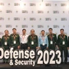 Đoàn đại biểu Bộ Quốc phòng Việt Nam tham dự Triển lãm. (Ảnh: Huy Tiến/TTXVN)