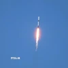 Tên lửa Falcon 9 mang theo tàu thăm dò Danuri của Hàn Quốc được phóng từ Trạm vũ trụ Cape Canaveral ở Florida, Mỹ ngày 5/8/2022. (Ảnh: Yonhap/TTXVN) 