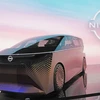 Xe minivan của Hãng Nissan trưng bày tại Triển lãm Japan Mobility Show 2023 tại Tokyo, Nhật Bản, ngày 25/10/2023. (Ảnh: Kyodo/TTXVN)
