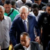 Cựu Thủ tướng Malaysia Najib Razak tới tòa án ở Kuala Lumpur, Malaysia, ngày 2/4/2024. (Ảnh: ANI/TTXVN)