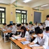 Một giờ học của học sinh lớp 12 Trường Trung học phổ thông Ỷ La, thành phố Tuyên Quang. (Ảnh: TTXVN phát)