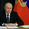 Tổng thống Nga Vladimir Putin phát biểu tại cuộc họp ở Moskva. (Ảnh: AFP/TTXVN)