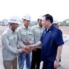 Hình ảnh Chủ tịch Quốc hội kiểm tra tiến độ xây dựng cao tốc Biên Hòa-Vũng Tàu