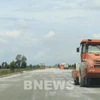 Tuyến Lộ Tẻ-Rạch Sỏi trong quá trình thi công. (Nguồn: Bnews/TTXVN)