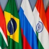 Quốc kỳ các quốc gia thành viên BRICS. (Ảnh: Getty Images/TTXVN)