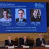 Giải Nobel Kinh tế năm 2024 thuộc về 3 nhà kinh tế học người Mỹ: Daron Acemoglu, Simon Johnson và James A. Robinson, ngày 14/10/2024. (Ảnh: AA/TTXVN)