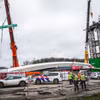 Một cây cầu bị sập trong quá trình thi công tại miền Đông Hà Lan. (Nguồn: ANP)