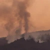Khói bốc lên từ các đám cháy rừng ở Tây Ban Nha. (Ảnh: AFP/TTXVN)