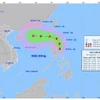 Sơ đồ đường đi của cơn bão. (Nguồn: nchmf.gov.vn)