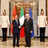 Chủ tịch nước Võ Văn Thưởng gặp Tổng thống Italy Sergio Mattarella trong chuyến thăm cấp Nhà nước tới Cộng hòa Italy hồi tháng 7/2023. (Ảnh: Thống Nhất/TTXVN)