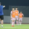 Quang Hải và các đồng đội trong buổi tập. (Nguồn: VFF)